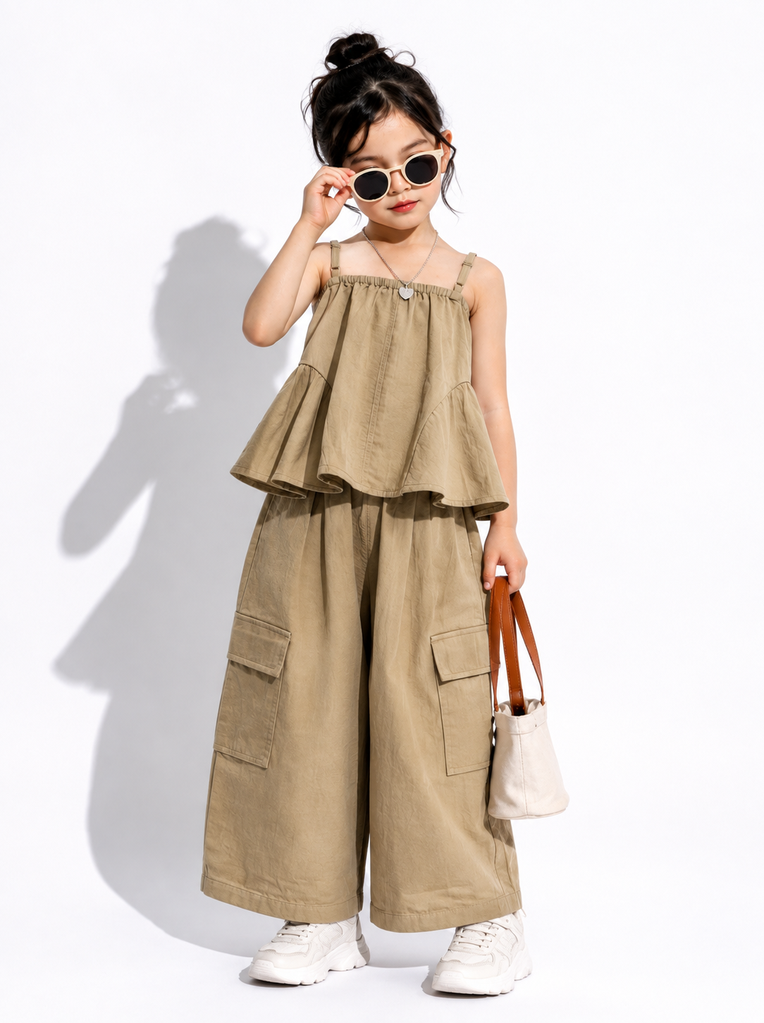 Ruffle Peplum Cargo Co-ord