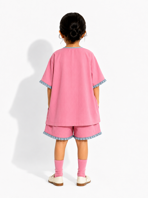 Bow Tie Ruffle Co-ord Set