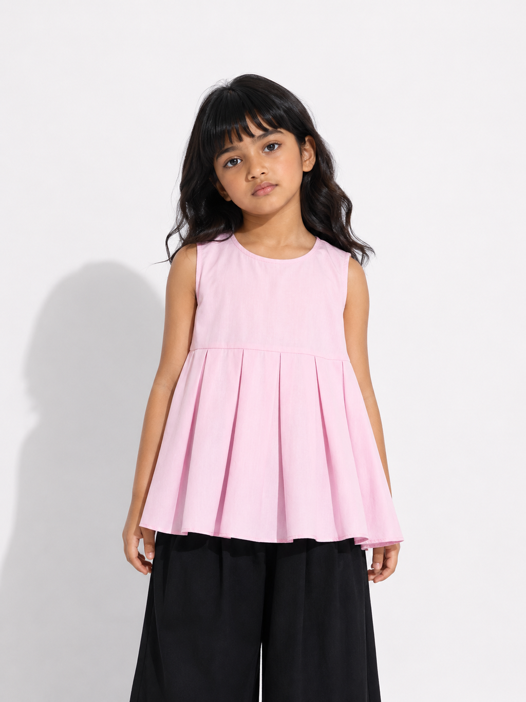 Pleated Peplum Top - Front