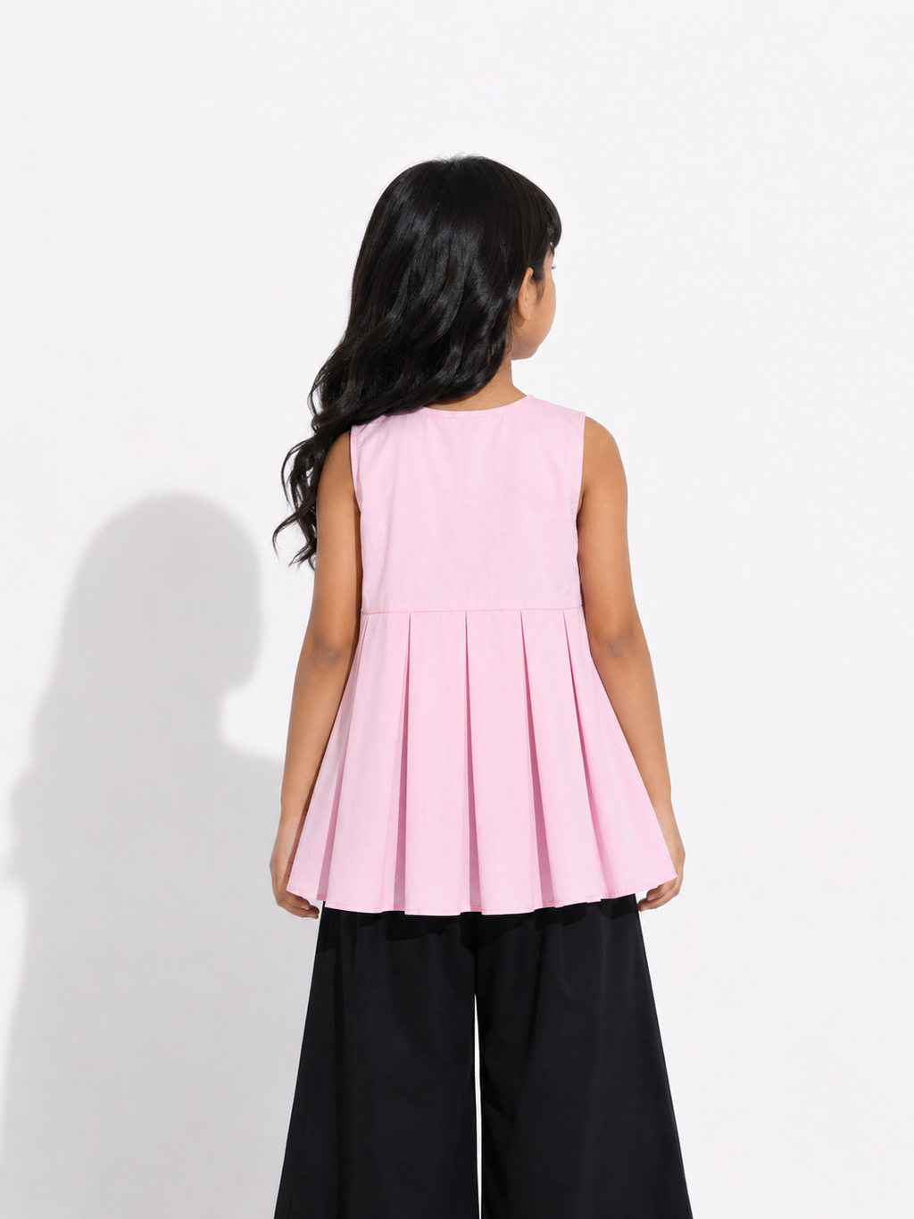 Pleated Peplum Top - Back
