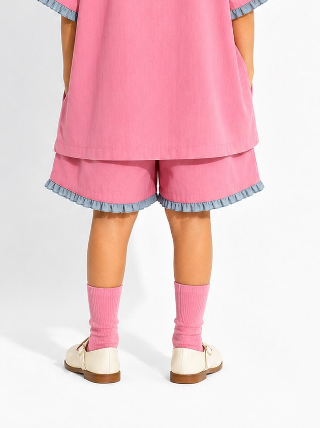 Pink Ruffle Shorts