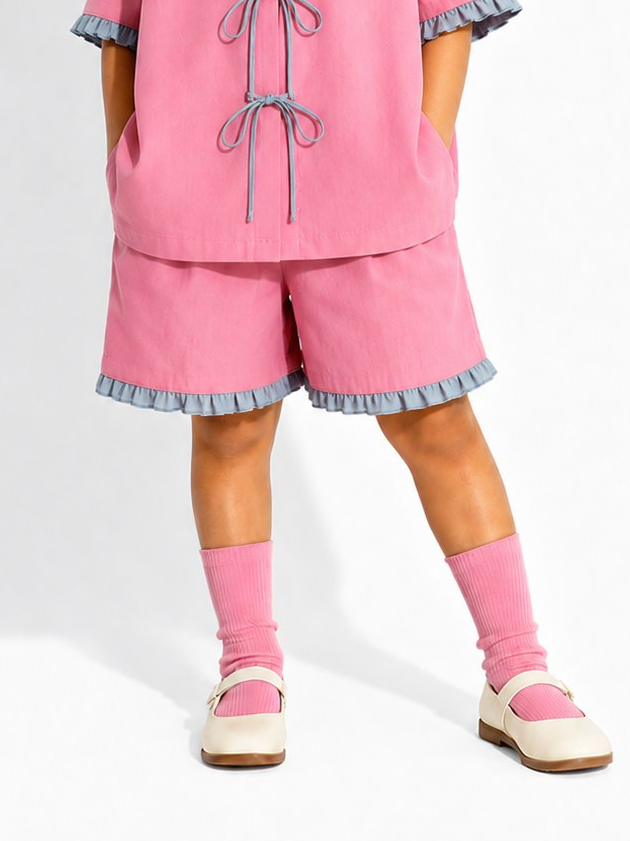 Pink Ruffle Shorts