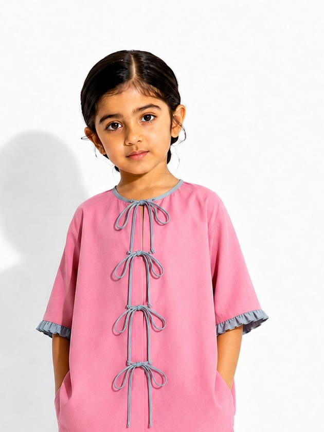 Bow Tie Ruffle Co-ord Set