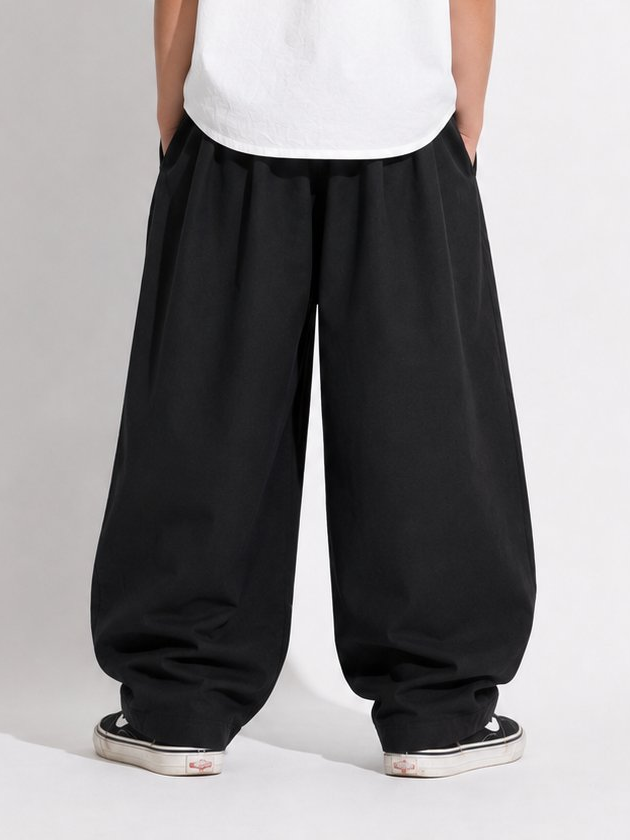 Pleated Trousers- Black