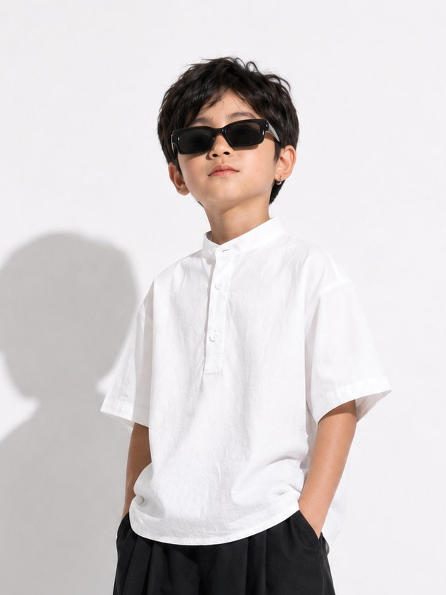 Mandarin Collar Shirt