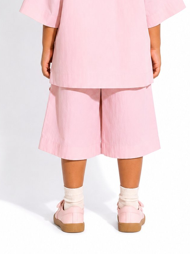 Wide Leg Shorts- Petal Pink