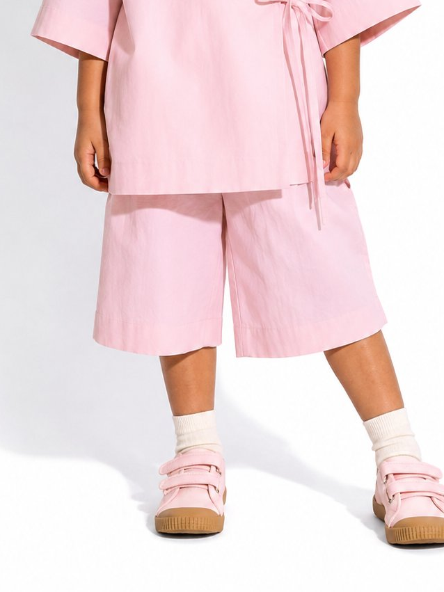 Wide Leg Shorts- Petal Pink